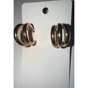 Gold Filled Multilayered Geometric Irregular Earring Studs Boho Style Earrings